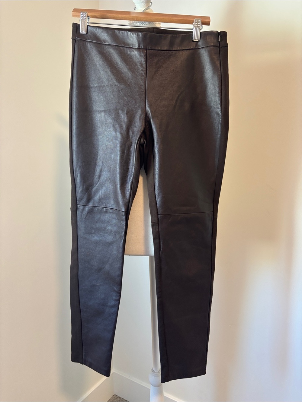 Worth Black Faux Leather Skinny Jeans